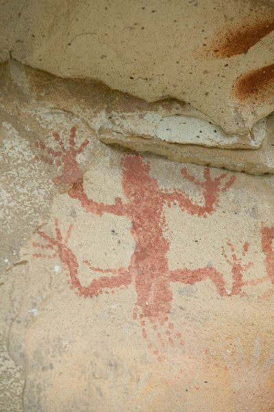 Argentina, Patagonia, Cueva de las Manos, primitivt hulemaleri av øgle av Unknown